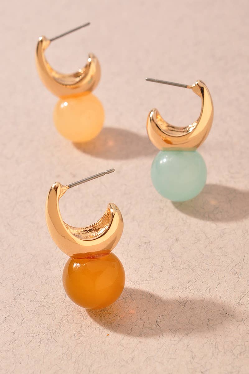 The Good Company | Beaded Gold Hoop Earrings