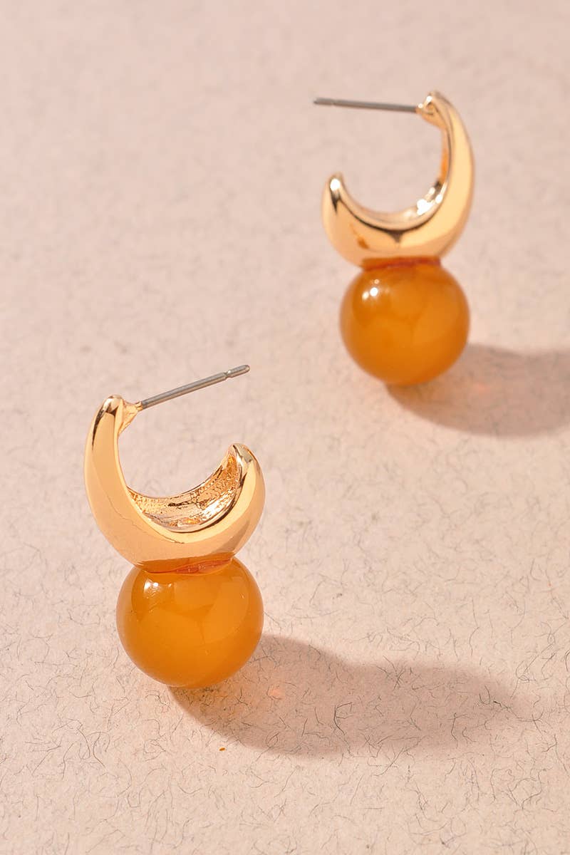 The Good Company | Beaded Gold Hoop Earrings