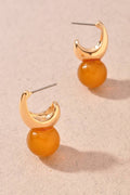 The Good Company | Beaded Gold Hoop Earrings